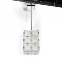  Kinkeldey Pair of Mid Century Rectangular Faceted Cut Crystal Pendants by Kinkeldey - 4489774