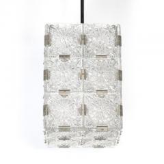  Kinkeldey Pair of Mid Century Rectangular Faceted Cut Crystal Pendants by Kinkeldey - 4489777