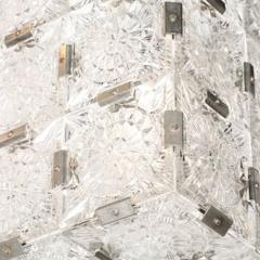  Kinkeldey Pair of Mid Century Rectangular Faceted Cut Crystal Pendants by Kinkeldey - 4489778