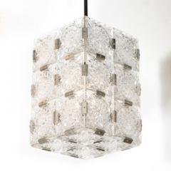  Kinkeldey Pair of Mid Century Rectangular Faceted Cut Crystal Pendants by Kinkeldey - 4489791