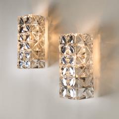  Kinkeldey Pair of faceted crystal and Chrome Jewel Sconces by Kinkeldey 1960s - 4615747