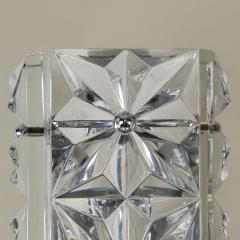  Kinkeldey Pair of faceted crystal and Chrome Jewel Sconces by Kinkeldey 1960s - 4615763