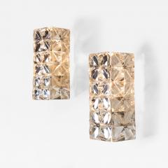  Kinkeldey Pair of faceted crystal and Chrome Jewel Sconces by Kinkeldey 1960s - 4616090