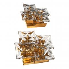  Kinkeldey Set of 2 Kinkeldey Hollywood Regency crystal wall lamps 1970 - 4749547