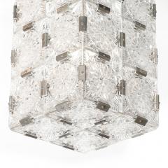  Kinkeldey Set of Three Mid Century Rectangular Faceted Cut Crystal Pendants by Kinkeldey - 4622603