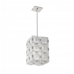  Kinkeldey Set of Three Mid Century Rectangular Faceted Cut Crystal Pendants by Kinkeldey - 4622605