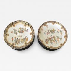  Kinkozan Pair Japanese Satsuma Plates with Miniature Decoration by Kinkozan - 3124019