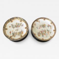  Kinkozan Pair Japanese Satsuma Plates with Miniature Decoration by Kinkozan - 3124019