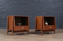  Kipp Stewart Stewart McDougall Kipp Stewart Declaration Floating Walnut Night Stands for Drexel - 4249683