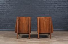  Kipp Stewart Stewart McDougall Kipp Stewart Declaration Floating Walnut Night Stands for Drexel - 4249686