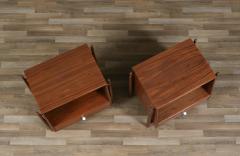  Kipp Stewart Stewart McDougall Kipp Stewart Declaration Floating Walnut Night Stands for Drexel - 4249689