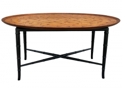  Kittinger Furniture Co Hollywood Regency Faux Bamboo Tray Cocktail Table with Oak Top by Kittinger - 3114220