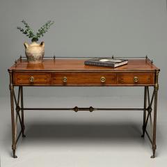  Kittinger Furniture Co Kittinger English Regency Campaign Desk Rosewood Satinwood Brass USA 1950s - 3520337