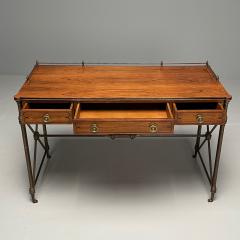  Kittinger Furniture Co Kittinger English Regency Campaign Desk Rosewood Satinwood Brass USA 1950s - 3520342