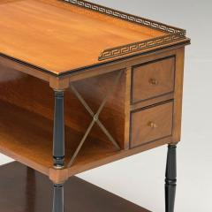  Kittinger Furniture Co Kittinger English Regency Campaign Trolley Rolling Bar Cart Brass Satinwood - 3863765