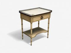  Kittinger Furniture Co Kittinger Hollywood Regency Style Nightstands Faux Bamboo Painted Wood Brass - 3977897