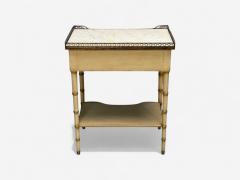  Kittinger Furniture Co Kittinger Hollywood Regency Style Nightstands Faux Bamboo Painted Wood Brass - 3977901