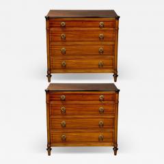  Kittinger Furniture Co Kittinger Regency Commodes Rosewood Satinwood Brass USA 1960s - 3667450