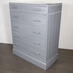  Kittinger Furniture Co Mid Century Modern Silver Cerused Oak High Chest by Kittinger - 1522222