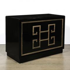  Kittinger Furniture Co Pair of Mid Century Modernist Mandarin Black Lacquer Low Chests by Kittinger - 3599937