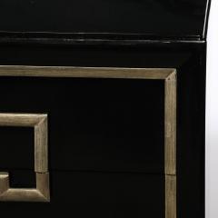  Kittinger Furniture Co Pair of Mid Century Modernist Mandarin Black Lacquer Low Chests by Kittinger - 3599943