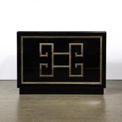  Kittinger Furniture Co Pair of Mid Century Modernist Mandarin Black Lacquer Low Chests by Kittinger - 3600062