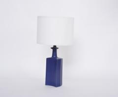  Knabstrup Blue Danish Midcentury Modern Ceramic Table lamp by Atelier Knabstrup - 3076930