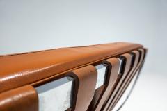  Knoll 1960s Pair of Cognac Leather Barcelona Chairs with Ottoman for Knoll - 2350489