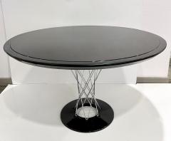  Knoll 1960s Vintage Isamu Noguchi Black Laminated Round Dining Entry Table for Knoll - 3233697