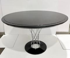  Knoll 1960s Vintage Isamu Noguchi Black Laminated Round Dining Entry Table for Knoll - 3233705