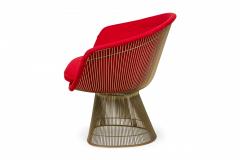  Knoll 5 Warren Platner for Knoll International Steel and Red Upholstery Lounge Chairs - 2793782