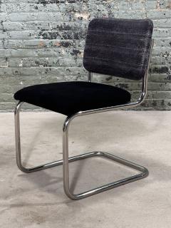  Knoll 6 Marcel Breuer Black Leather Cesca Side Dining Chairs for Knoll 1980 - 3674330