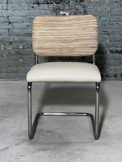  Knoll 8 Marcel Breuer Cesca Woven Leather Side Dining Chairs Knoll 1980 - 3637610