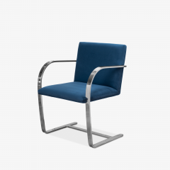  Knoll Brno Flat Bar Chairs in Navy Ultrasuede by Mies van der Rohe for Knoll Set of 8 - 1775662