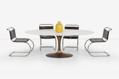  Knoll Custom Bronze Eero Saarinen Tulip Table for Knoll with Itailian Carrara Marble T - 2798180