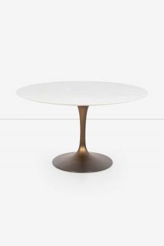  Knoll Custom Bronze Eero Saarinen Tulip Table for Knoll with Itailian Carrara Marble T - 2798189