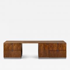  Knoll Custom Florence Knoll 108 Executive Credenza Desk in Walnut Chrome - 3964242