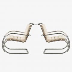  Knoll Custom Knoll MR Lounge Chairs in Ivory Wool by Mies van der Rohe for Knoll Pair - 4220077
