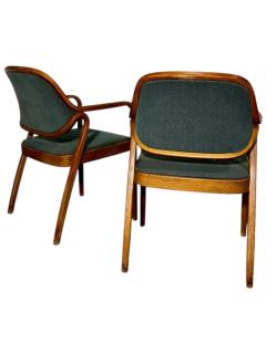  Knoll Don Pettit for Knoll Bent Oak Arm Chairs 1980 - 4218789