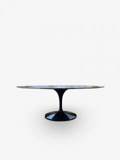  Knoll EERO SAARINEN MEDIUM OVAL GREY MARBLE DINING TABLE WITH BLACK BASE - 3145362