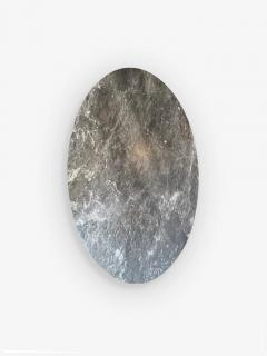  Knoll EERO SAARINEN MEDIUM OVAL GREY MARBLE DINING TABLE WITH BLACK BASE - 3145363