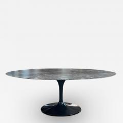  Knoll EERO SAARINEN MEDIUM OVAL GREY MARBLE DINING TABLE WITH BLACK BASE - 3149973