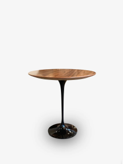  Knoll EERO SAARINEN SMALL ROUND TABLE WITH ROSEWOOD TOP BLACK BASE - 3549270