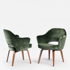  Knoll Early Knoll Saarinen Executive Arm Chairs in Rogers Goffigon Silk Mohair Pair - 4412760