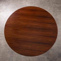  Knoll Eero Saarinen Round Knoll Tulip Dining Table in Book Matched Brazilian Rosewood - 4018983