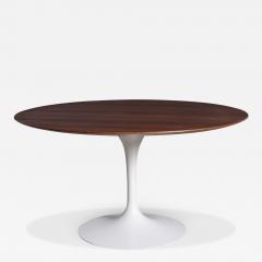  Knoll Eero Saarinen Round Knoll Tulip Dining Table in Book Matched Brazilian Rosewood - 4019986