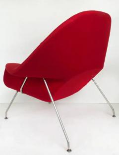  Knoll Eero Saarinen Style Womb Chair and Ottoman with Chromed Metal Needs Reupholstery - 3680504