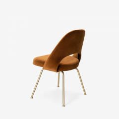  Knoll Eero Saarinen for Knoll Executive Armless Chairs in Velvet Brushed Brass - 2770536