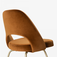  Knoll Eero Saarinen for Knoll Executive Armless Chairs in Velvet Brushed Brass - 2770545