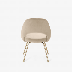  Knoll Eero Saarinen for Knoll Executive Armless Chairs in Velvet Brushed Brass - 2772462